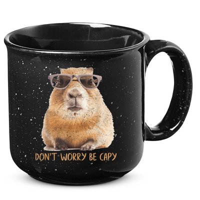 Dont Worry Be Capy Capybara Funny Capybara Lovers 15oz Campfire Ceramic Mug