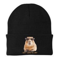 Dont Worry Be Capy Capybara Funny Capybara Lovers Beanie