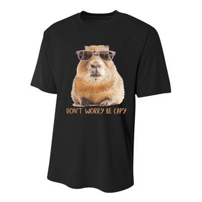 Dont Worry Be Capy Capybara Funny Capybara Lovers Youth Performance Sprint T-Shirt