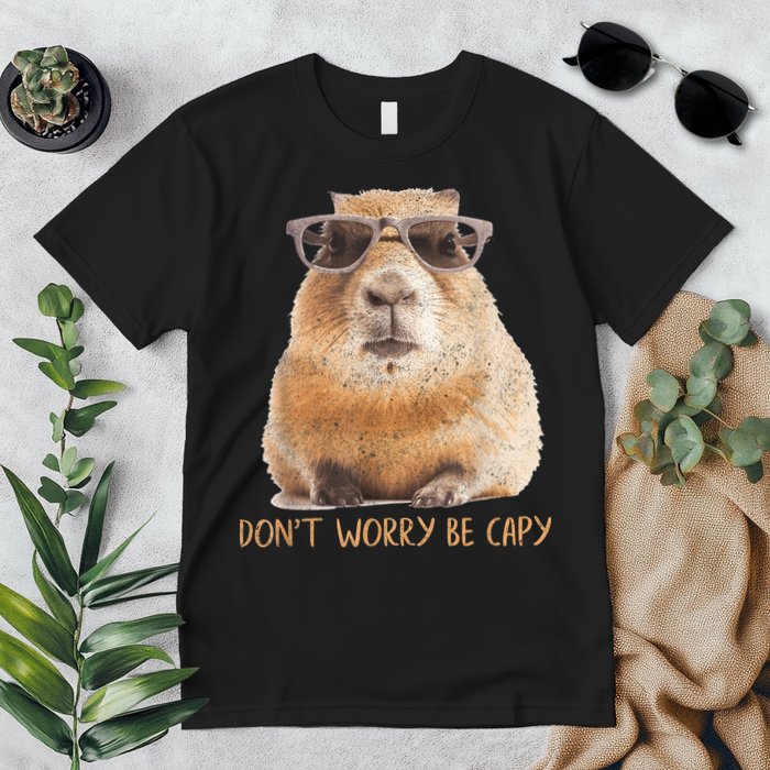 Dont Worry Be Capy Capybara Funny Capybara Lovers Premium T-Shirt