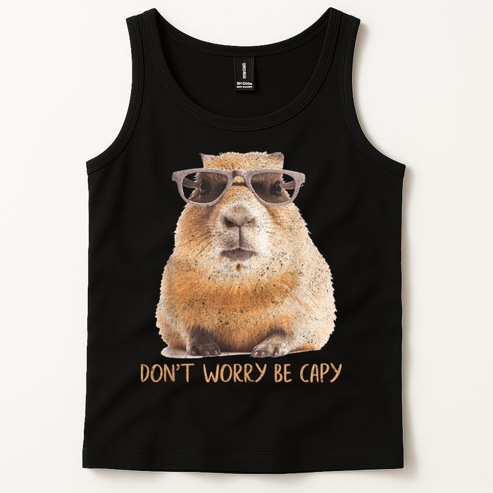 Dont Worry Be Capy Capybara Funny Capybara Lovers Tank Top