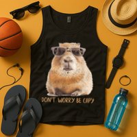 Dont Worry Be Capy Capybara Funny Capybara Lovers Tank Top