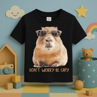 Dont Worry Be Capy Capybara Funny Capybara Lovers Toddler T-Shirt