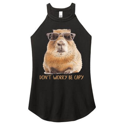 Dont Worry Be Capy Capybara Funny Capybara Lovers Women's Perfect Tri Rocker Tank