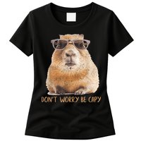 Dont Worry Be Capy Capybara Funny Capybara Lovers Womens T-Shirt