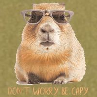 Dont Worry Be Capy Capybara Funny Capybara Lovers Garment-Dyed Women's Muscle Tee
