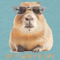 Dont Worry Be Capy Capybara Funny Capybara Lovers Sueded Cloud Jersey T-Shirt