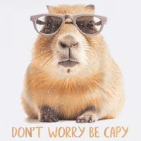 Dont Worry Be Capy Capybara Funny Capybara Lovers Garment-Dyed Sweatshirt