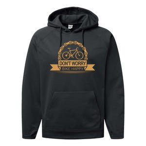 Don't Worry Bike Happy Performance Fleece Hoodie