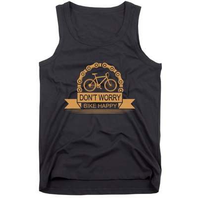 Don't Worry Bike Happy Tank Top