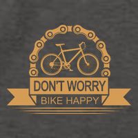 Don't Worry Bike Happy Vector Backpack