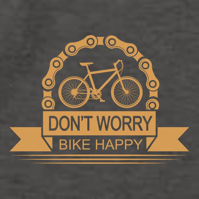 Don't Worry Bike Happy Vector Backpack