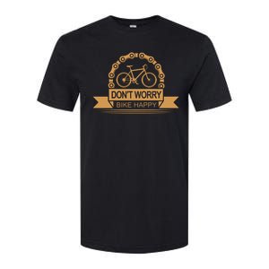 Don't Worry Bike Happy Softstyle CVC T-Shirt