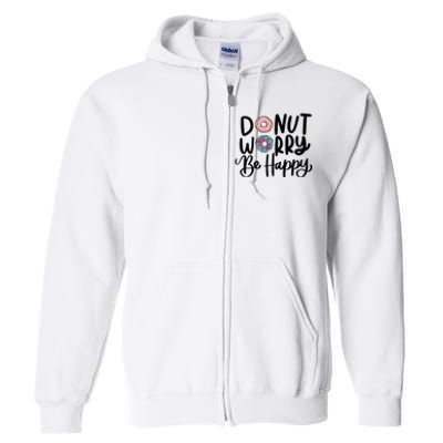 Donut Worry Be Happy Sweets Snack Police Cop Full Zip Hoodie