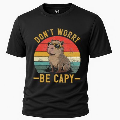 Dont Worry Be Capy Capybara Retro N Cooling Performance Crew T-Shirt