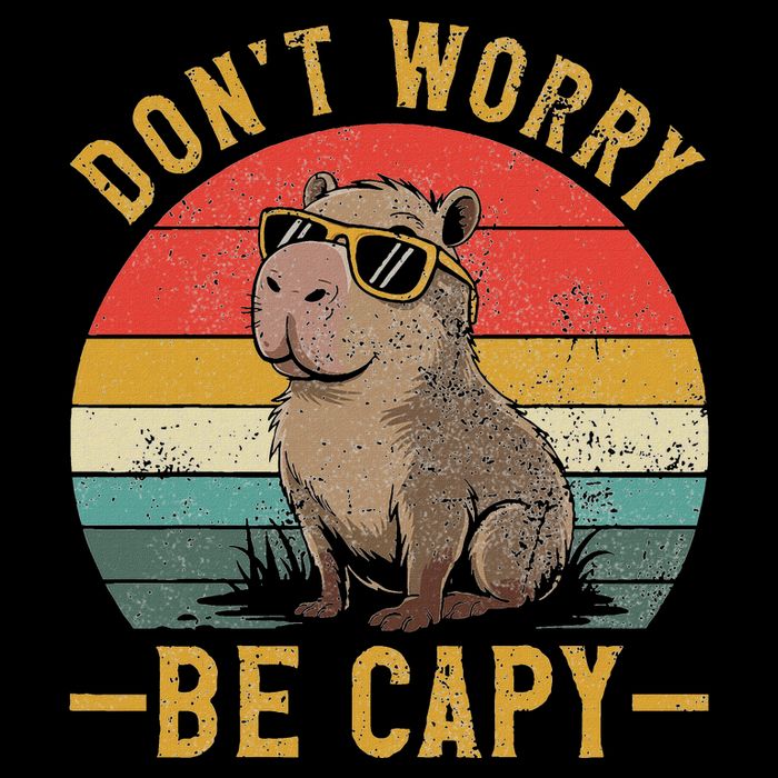 Dont Worry Be Capy Capybara Retro N Mousepad
