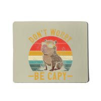 Dont Worry Be Capy Capybara Retro Mousepad