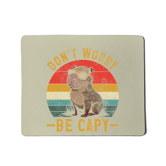Dont Worry Be Capy Capybara Retro Mousepad