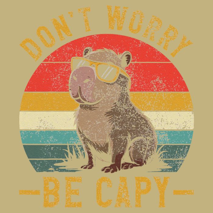 Dont Worry Be Capy Capybara Retro Mousepad