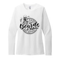 Dads With Beards And Tattoos Skeleton Fun Design Womens CVC Long Sleeve Shirt