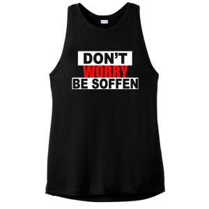 Don’t Worry Be Soffen Ladies PosiCharge Tri-Blend Wicking Tank