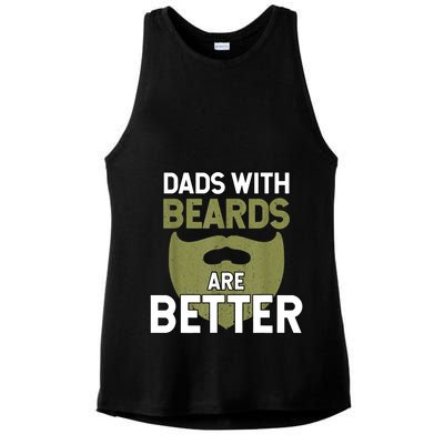 Dads With Beards Are Better Fathers Day Funny Dad Ladies PosiCharge Tri-Blend Wicking Tank