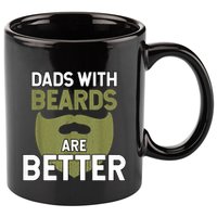 Dads With Beards Are Better Fathers Day Funny Dad 11oz C Handle Ceramic Mug