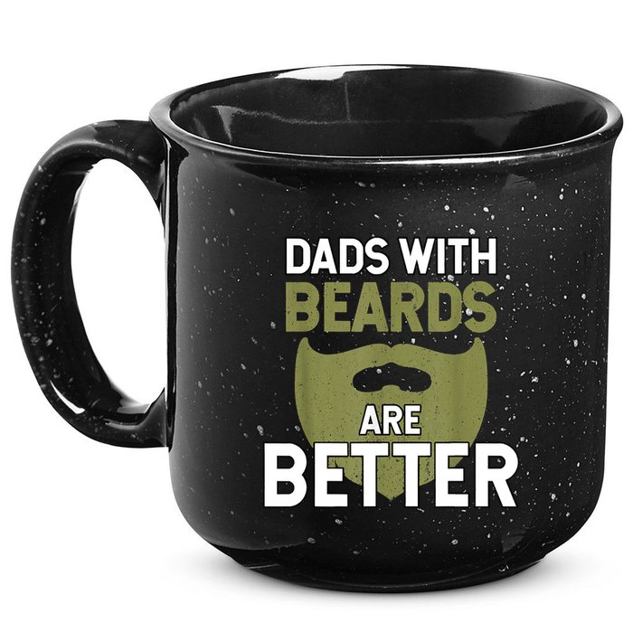 Dads With Beards Are Better Fathers Day Funny Dad 15oz Campfire Ceramic Mug