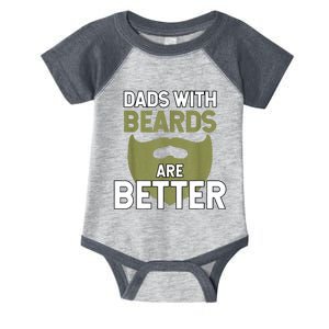 Dads With Beards Are Better Fathers Day Funny Dad Infant Baby Jersey Bodysuit