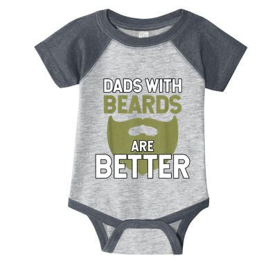 Dads With Beards Are Better Fathers Day Funny Dad Infant Baby Jersey Bodysuit