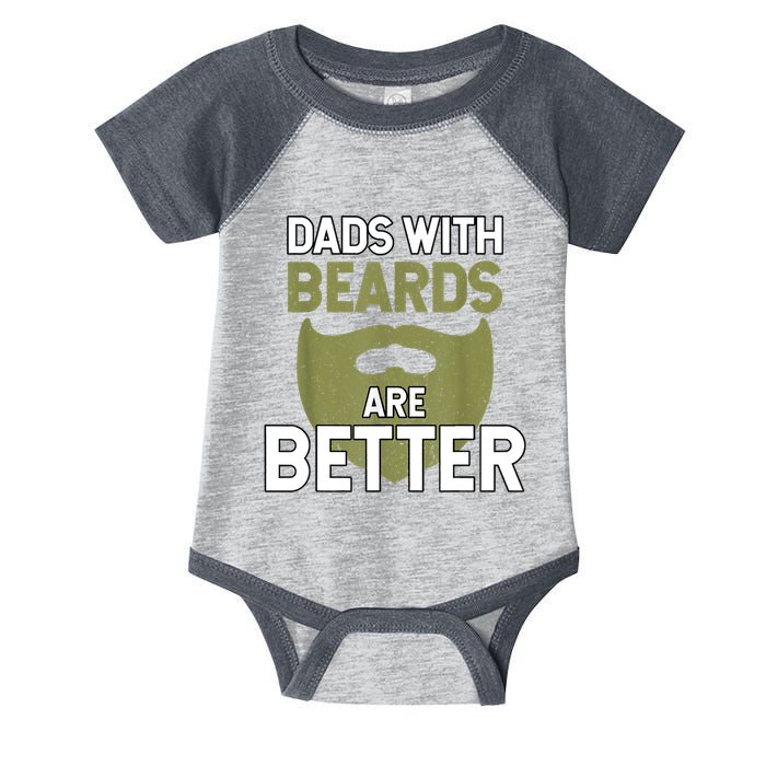 Dads With Beards Are Better Fathers Day Funny Dad Infant Baby Jersey Bodysuit