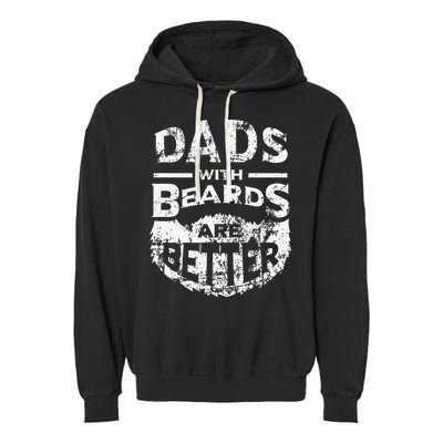 Dads With Beards Are Better Distressed Garment-Dyed Fleece Hoodie