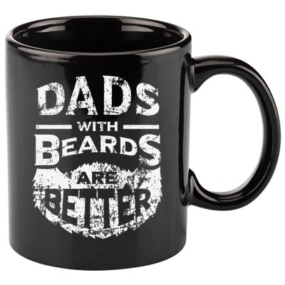 Dads With Beards Are Better Distressed 11oz C Handle Ceramic Mug