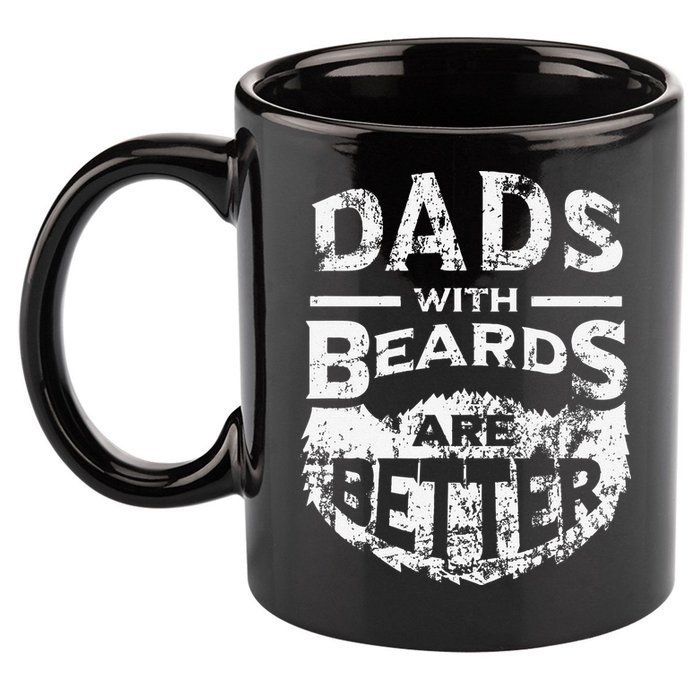 Dads With Beards Are Better Distressed 11oz C Handle Ceramic Mug