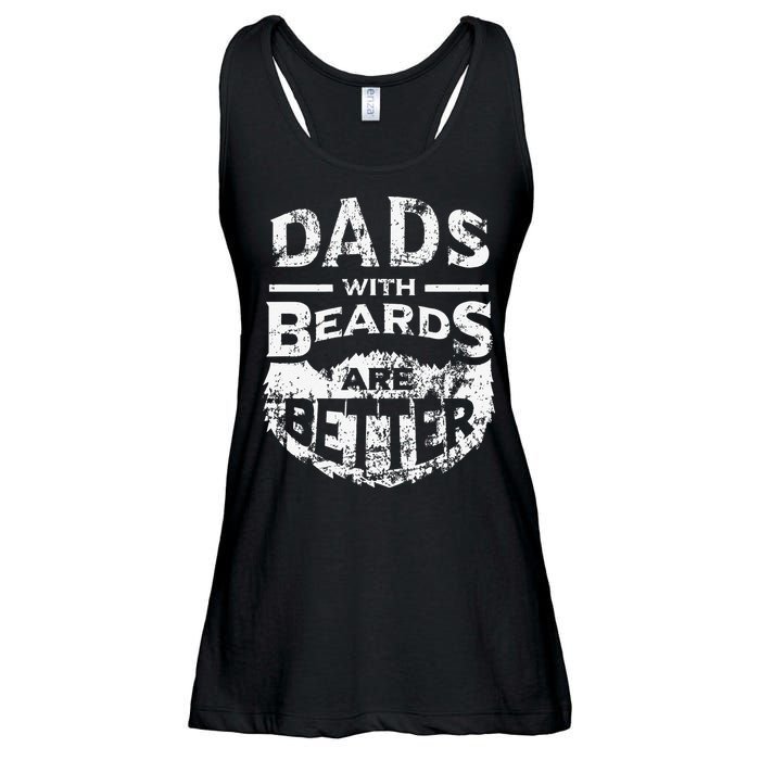 Dads With Beards Are Better Distressed Ladies Essential Flowy Tank