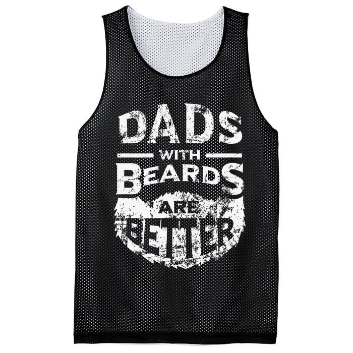 Dads With Beards Are Better Distressed Mesh Reversible Basketball Jersey Tank