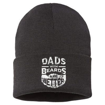 Dads With Beards Are Better Distressed Sustainable Knit Beanie