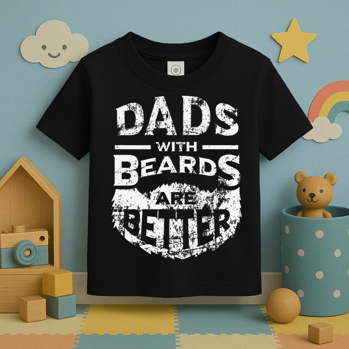 Dads With Beards Are Better Distressed Toddler T-Shirt