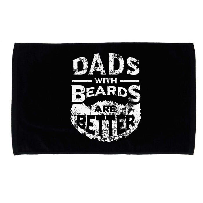 Dads With Beards Are Better Distressed Microfiber Hand Towel