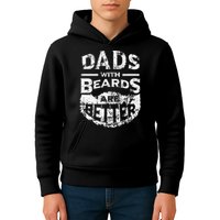 Dads With Beards Are Better Distressed Kids Hoodie