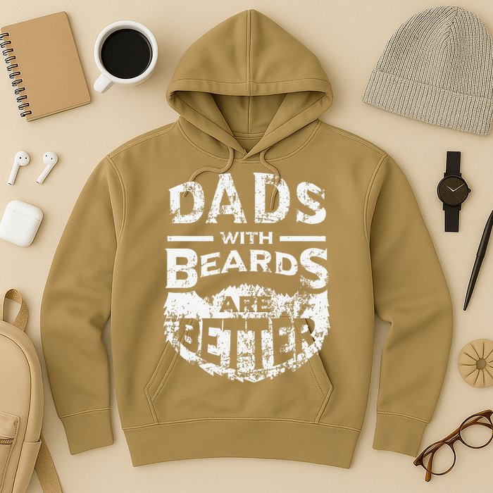 Dads With Beards Are Better Distressed Hoodie