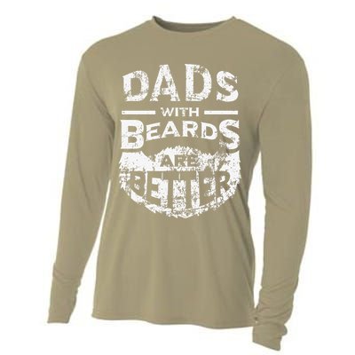 Dads With Beards Are Better Distressed Cooling Performance Long Sleeve Crew