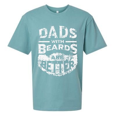 Dads With Beards Are Better Distressed Sueded Cloud Jersey T-Shirt