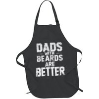 Dads With Beards Are Better Funny FatherS Day Design Full-Length Apron With Pockets