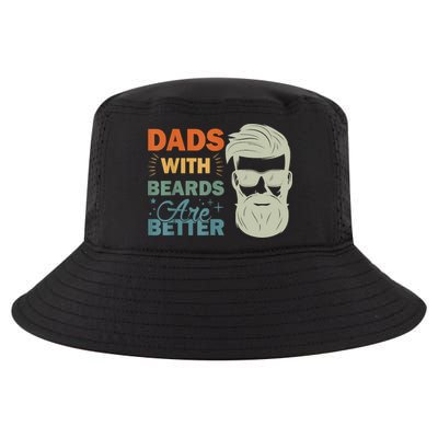 Dads With Beards Are Better Vintage Funny Fathers Day Joke Cool Comfort Performance Bucket Hat