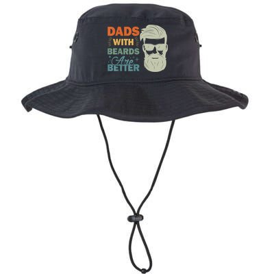 Dads With Beards Are Better Vintage Funny Fathers Day Joke Bucket Hat