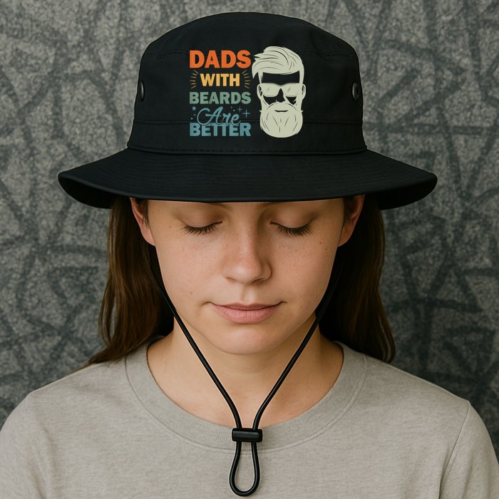 Dads With Beards Are Better Vintage Funny Fathers Day Joke Bucket Hat