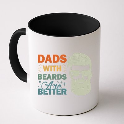 Dads With Beards Are Better Vintage Funny Fathers Day Joke Mug