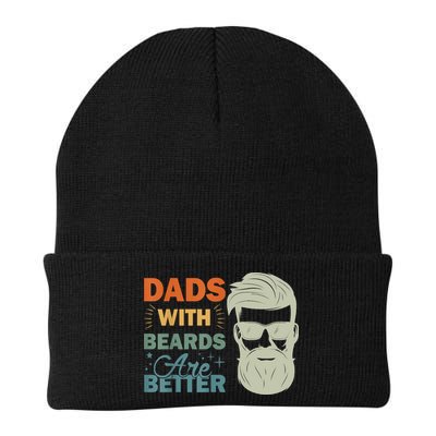 Dads With Beards Are Better Vintage Funny Fathers Day Joke Beanie