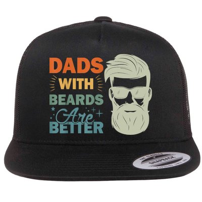 Dads With Beards Are Better Vintage Funny Fathers Day Joke Flatbill Hat